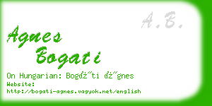 agnes bogati business card